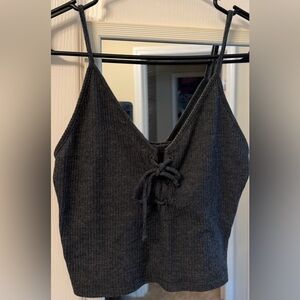 Full Tilt Ribbed Knit Crop Tank Top